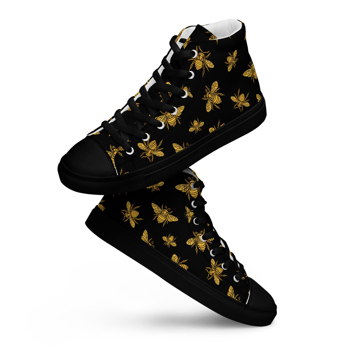 HoneyPlusCo Merch | Honey Bee Men’s High Top Canvas Shoes Style 9