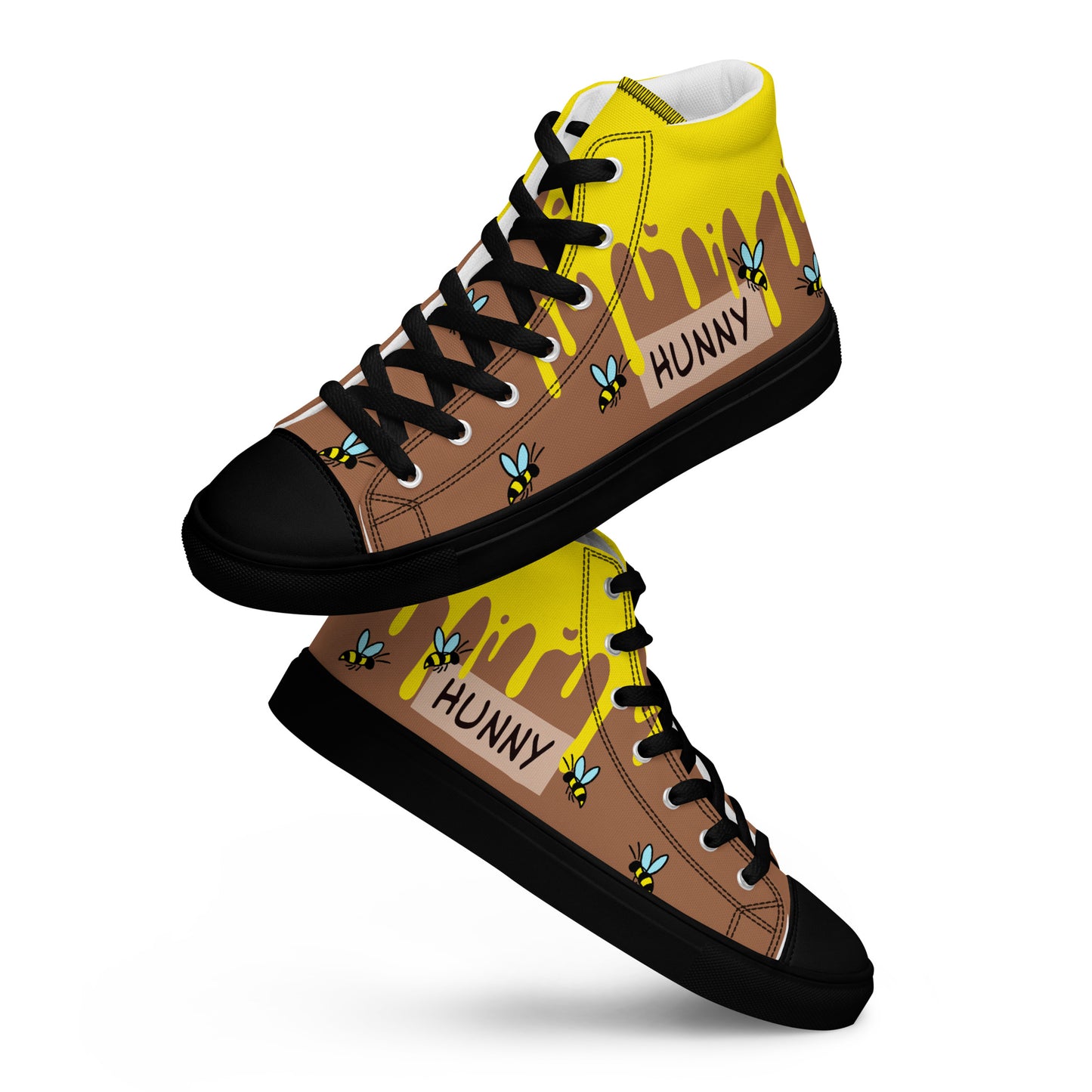 HoneyPlusCo Merch | Honey Bee Men’s High Top Canvas Shoes Style 8