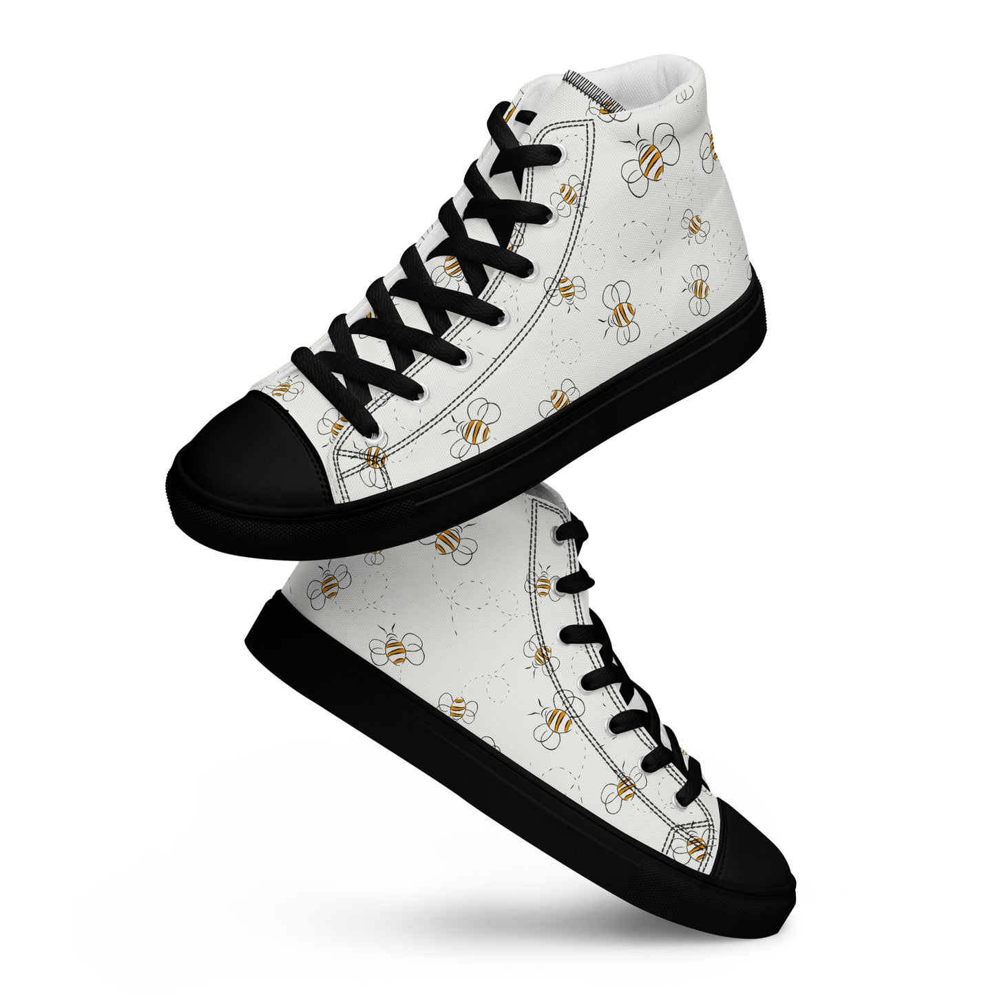 HoneyPlusCo Merch | Honey Bee Men’s High Top Canvas Shoes Style 10