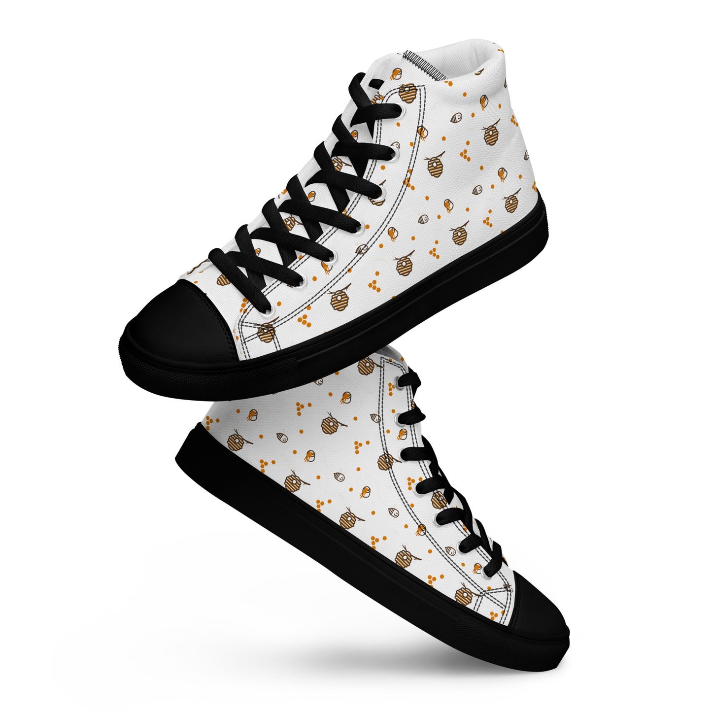 HoneyPlusCo Merch | Honey Bee Men’s High Top Canvas Shoes Style 12