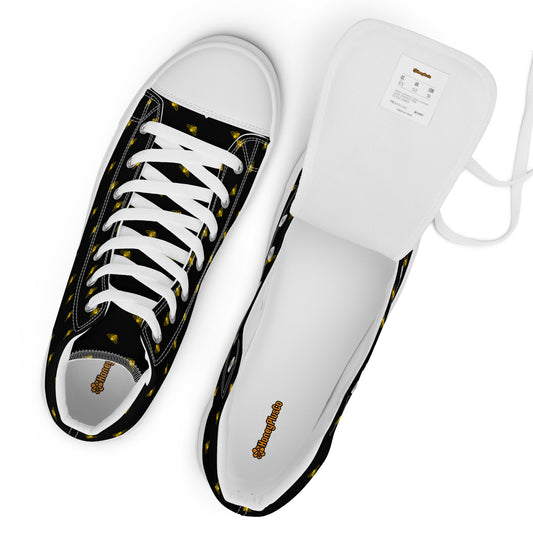 HoneyPlusCo Merch | Honey Bee Men’s High Top Canvas Shoes Style 7