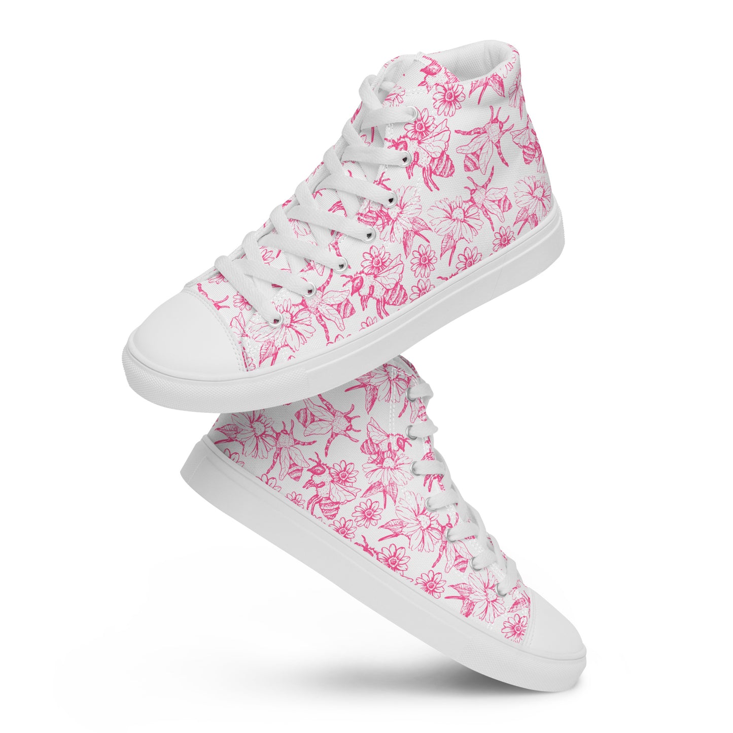 HoneyPlusCo Merch | Honey Bee Men’s High Top Canvas Shoes Style 5