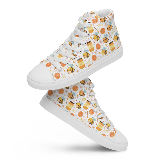 HoneyPlusCo Merch | Honey Bee Men’s High Top Canvas Shoes Style 6