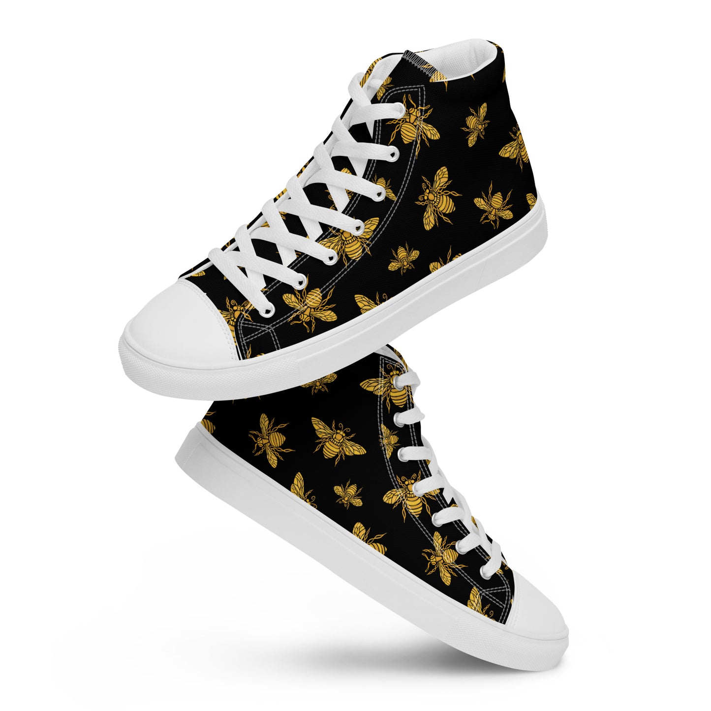 HoneyPlusCo Merch | Honey Bee Men’s High Top Canvas Shoes Style 9