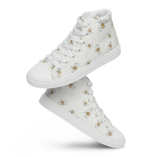 HoneyPlusCo Merch | Honey Bee Men’s High Top Canvas Shoes Style 10