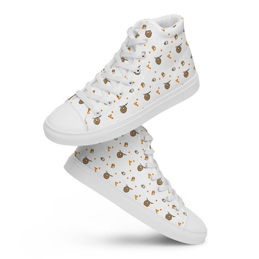 HoneyPlusCo Merch | Honey Bee Men’s High Top Canvas Shoes Style 12