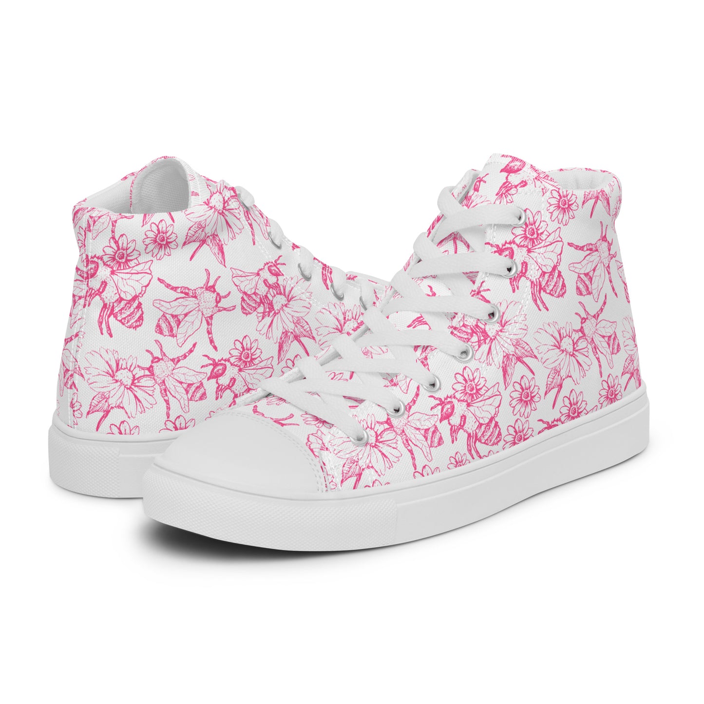 HoneyPlusCo Merch | Honey Bee Men’s High Top Canvas Shoes Style 5