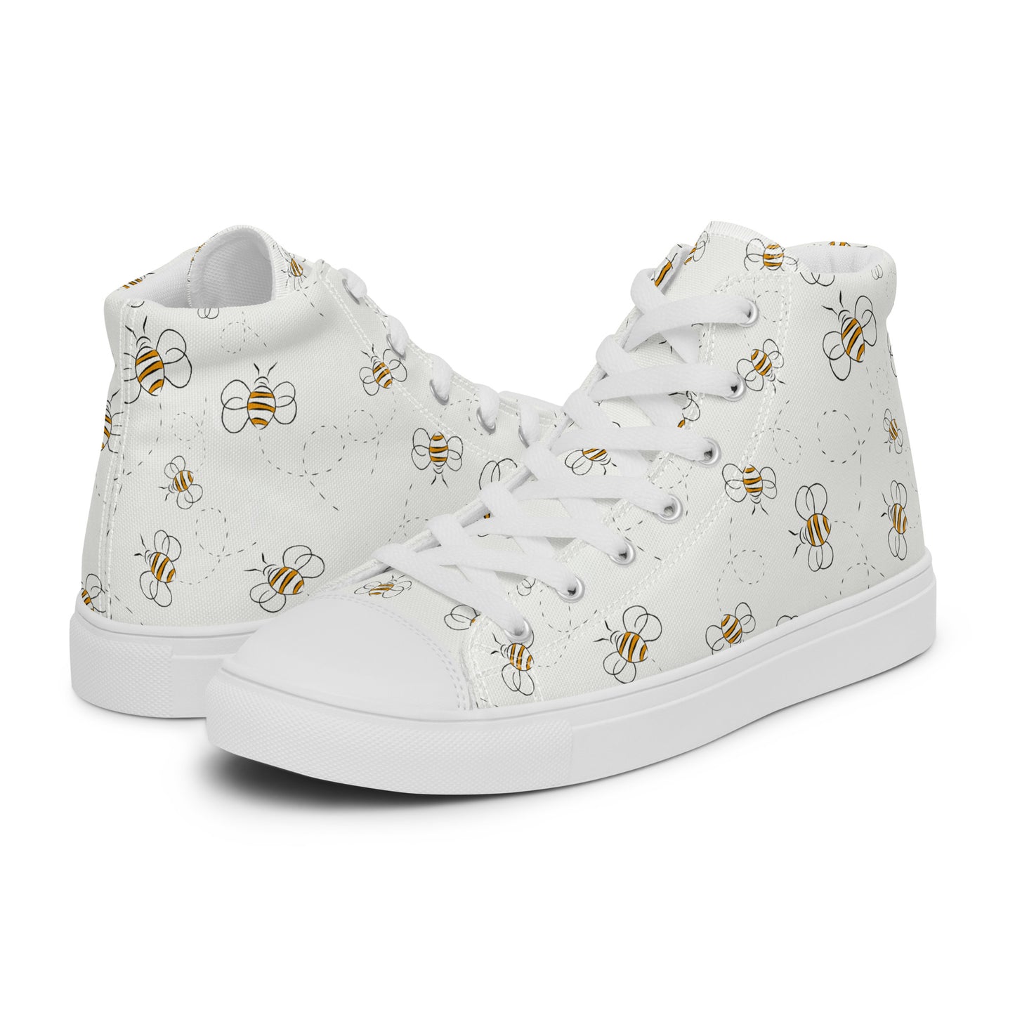 HoneyPlusCo Merch | Honey Bee Men’s High Top Canvas Shoes Style 10
