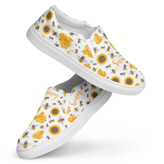 HoneyPlusCo Merch | Honey Bee Men’s Slip On Canvas Shoes Style 4