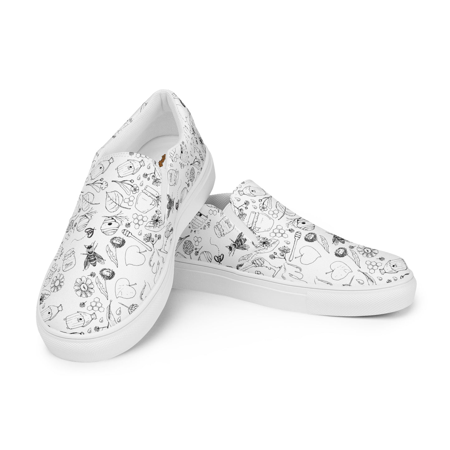 HoneyPlusCo Merch | Honey Bee Men’s Slip On Canvas Shoes Style 2