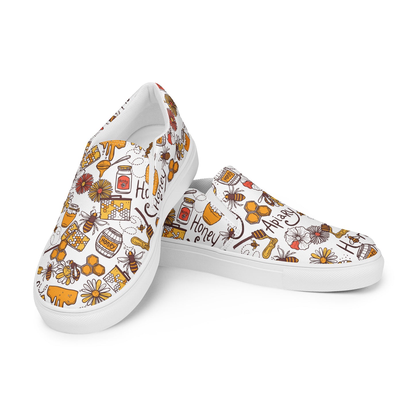 HoneyPlusCo Merch | Honey Bee Men’s Slip On Canvas Shoes Style 11