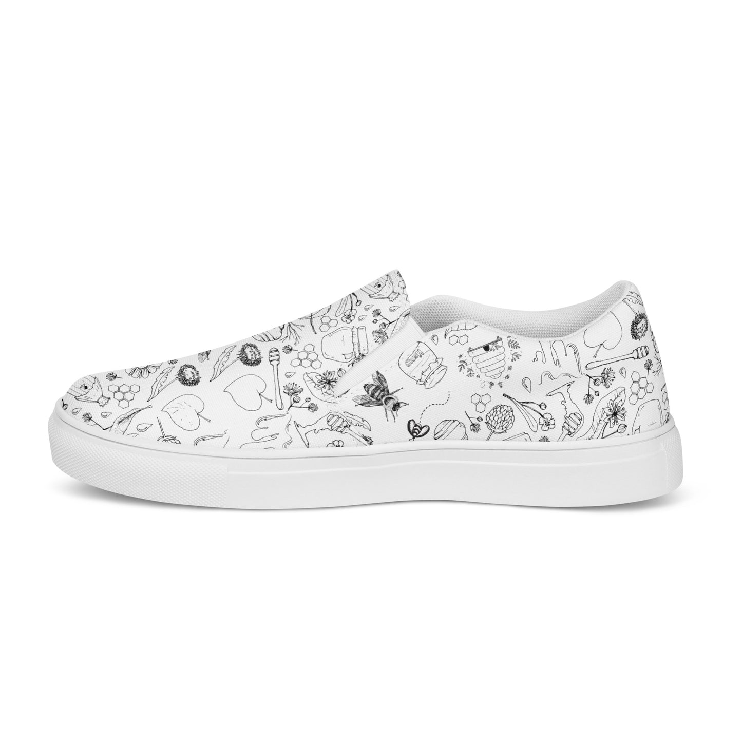 HoneyPlusCo Merch | Honey Bee Men’s Slip On Canvas Shoes Style 2