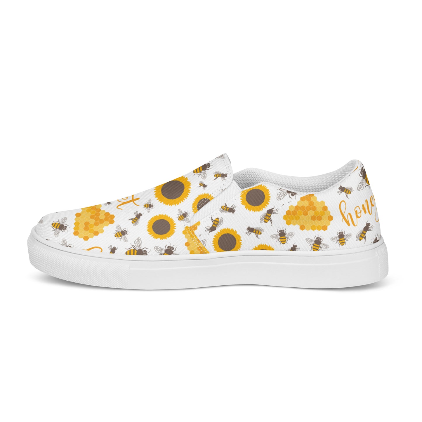 HoneyPlusCo Merch | Honey Bee Men’s Slip On Canvas Shoes Style 4