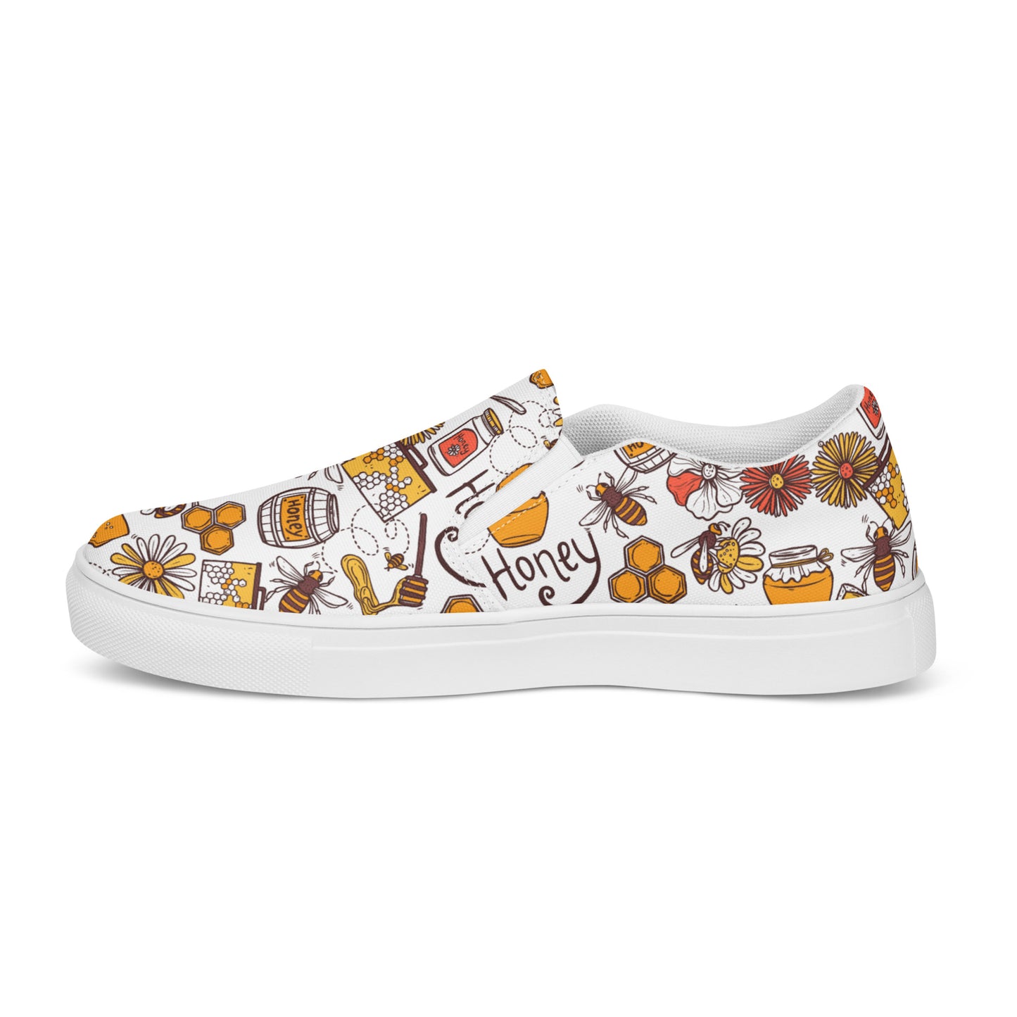 HoneyPlusCo Merch | Honey Bee Men’s Slip On Canvas Shoes Style 11