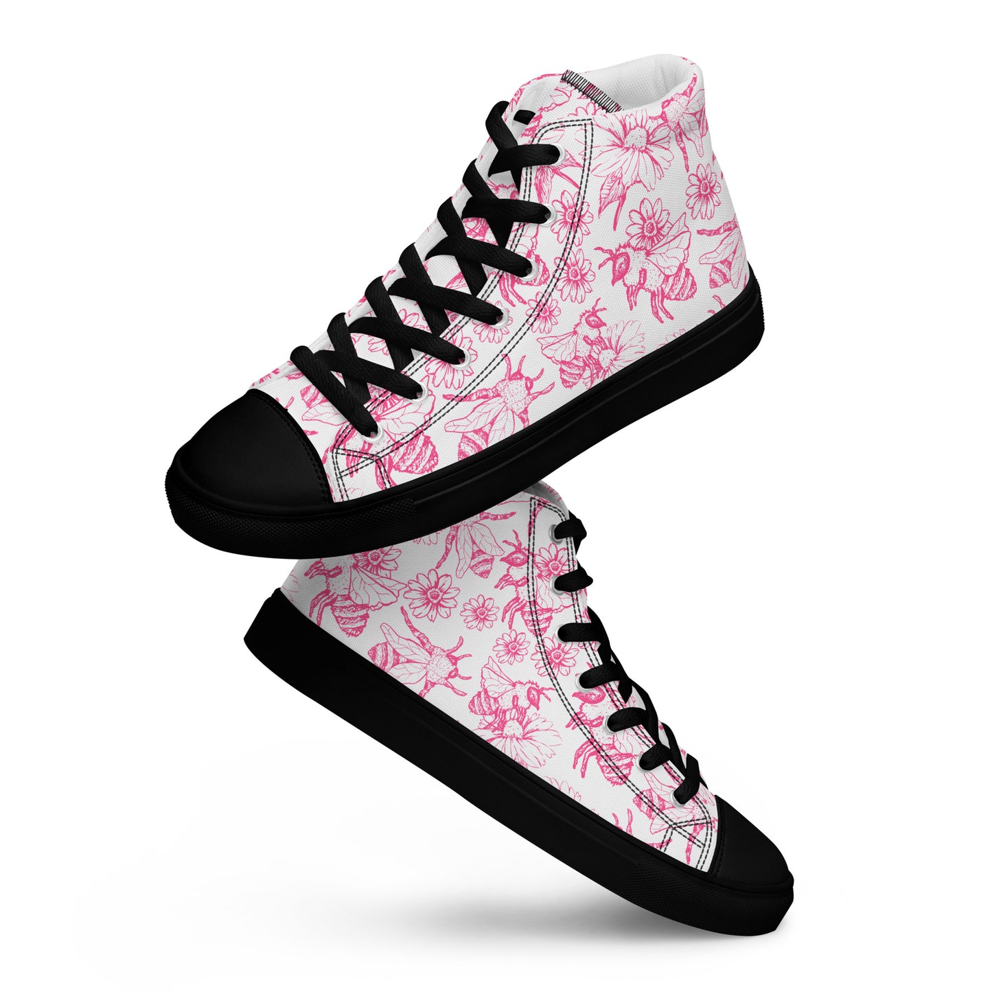 HoneyPlusCo Merch | Honey Bee Women’s High Top Canvas Shoes Style 5