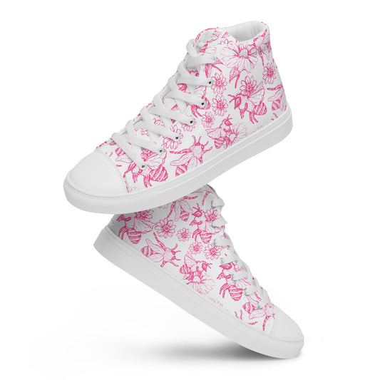 HoneyPlusCo Merch | Honey Bee Women’s High Top Canvas Shoes Style 5