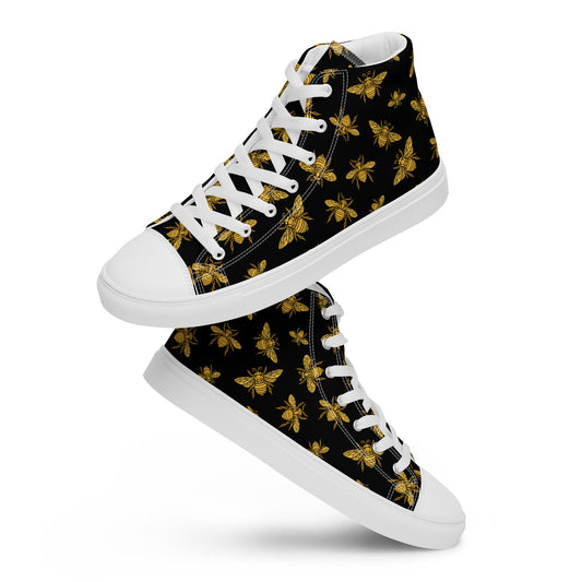 HoneyPlusCo Merch | Honey Bee Women’s High Top Canvas Shoes Style 9