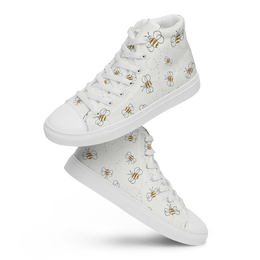 HoneyPlusCo Merch | Honey Bee Women’s High Top Canvas Shoes Style 10