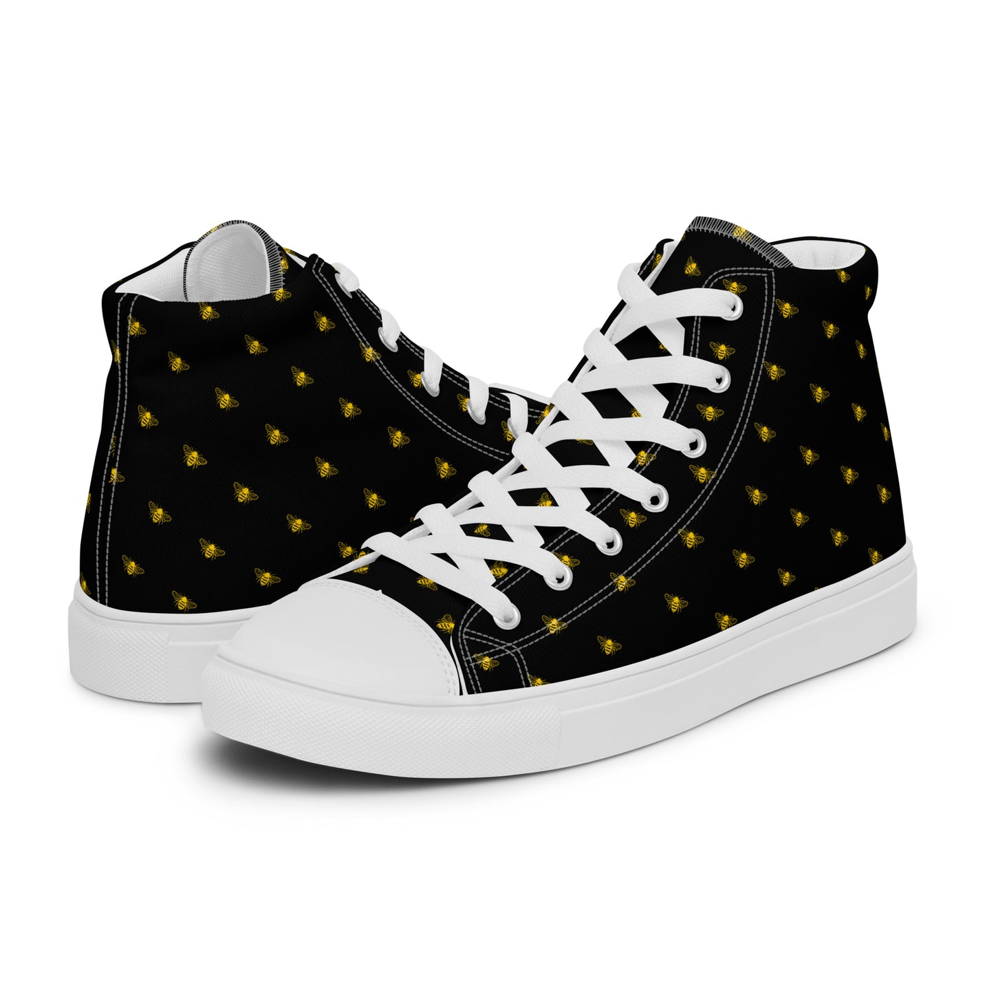 HoneyPlusCo Merch | Honey Bee Women’s High Top Canvas Shoes Style 7