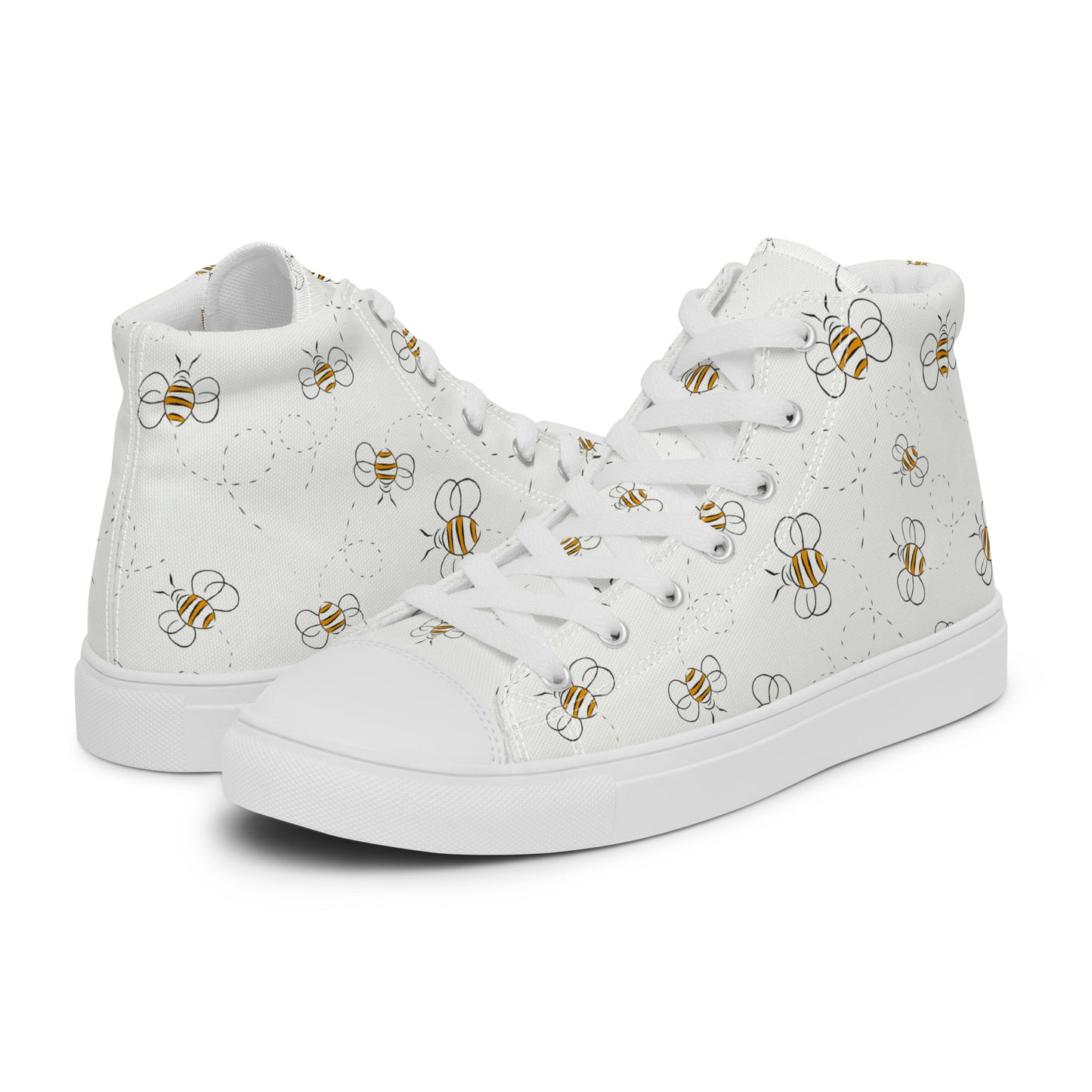 HoneyPlusCo Merch | Honey Bee Women’s High Top Canvas Shoes Style 10