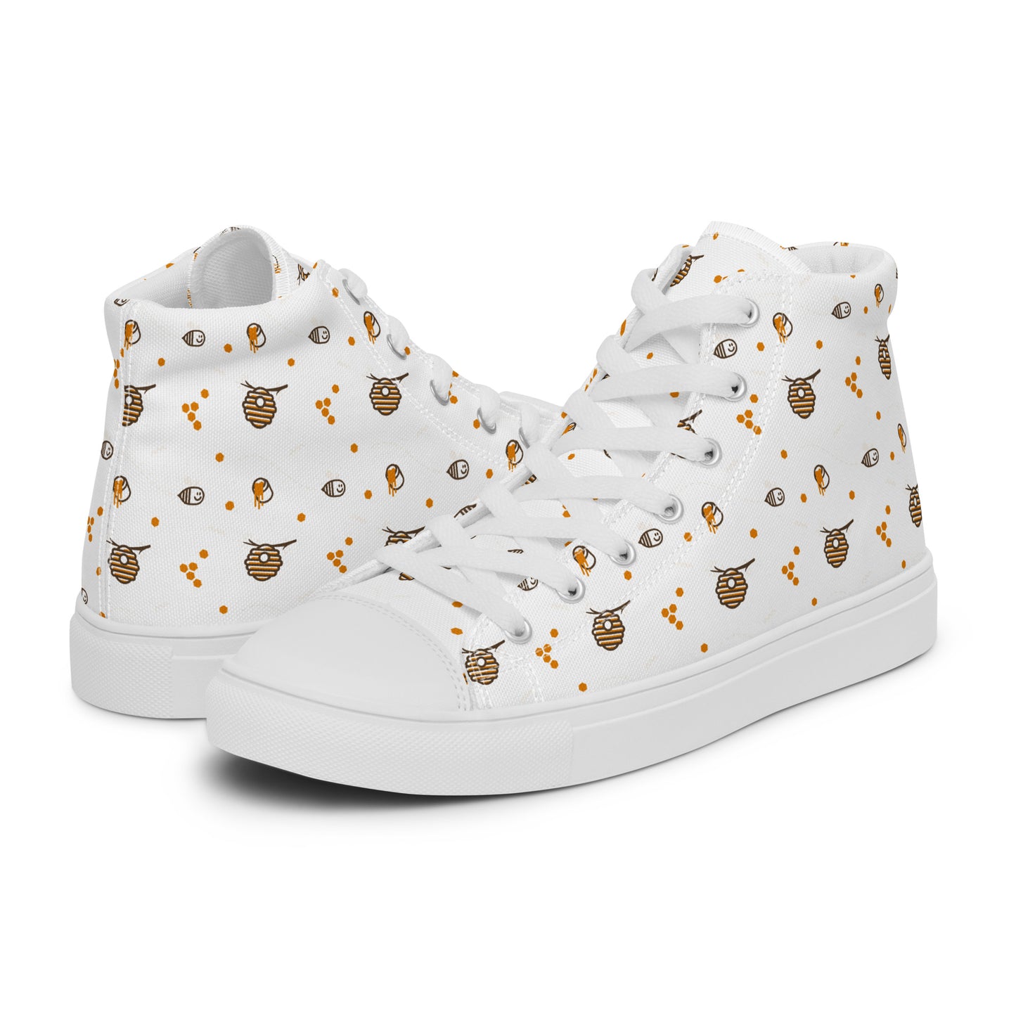HoneyPlusCo Merch | Honey Bee Women’s High Top Canvas Shoes Style 12