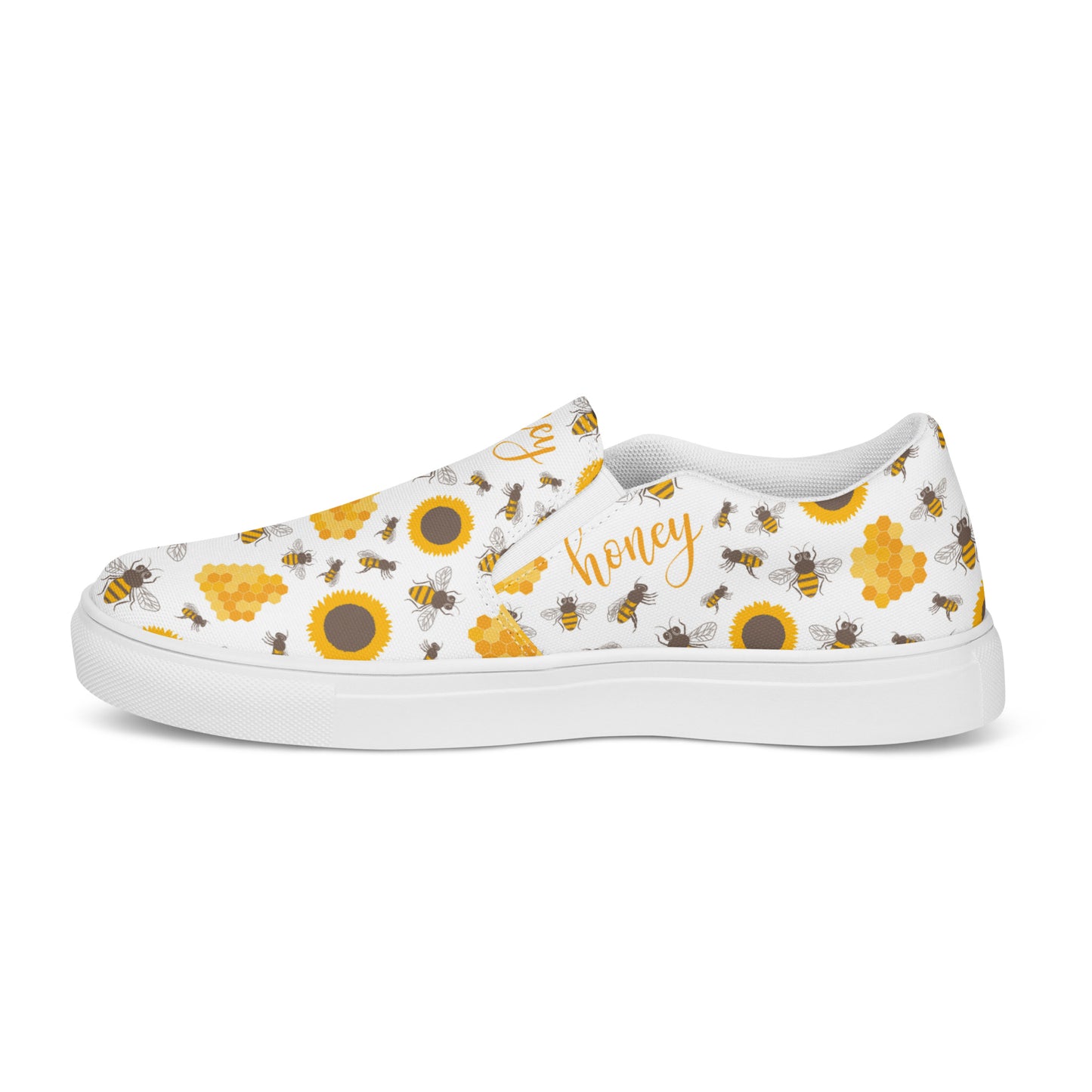 HoneyPlusCo Merch | Honey Bee Women’s Slip On Canvas Shoes Style 4