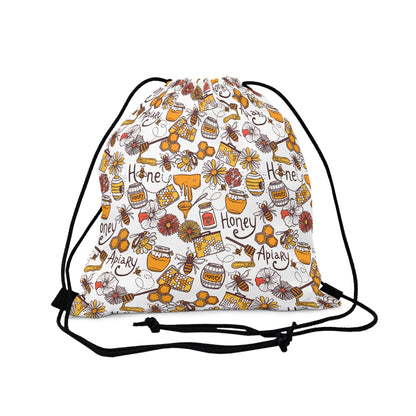 HoneyPlusCo Merch | Honey Bee Drawstring Backpack Style 11