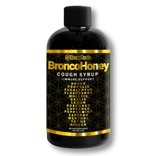 BroncoHoney - Natural Honey Cough & Cold Relief +Immune Support