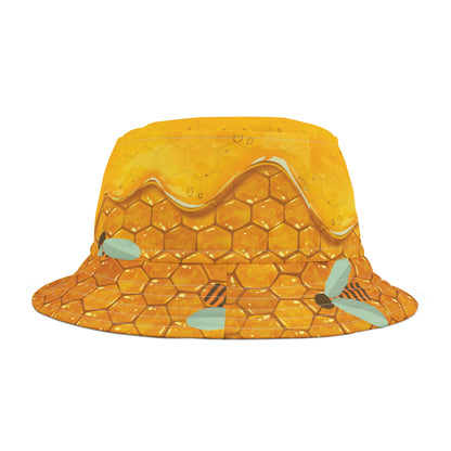 HoneyPlusCo Merch | Honey Bee Bucket Hat - Full Print Style 1