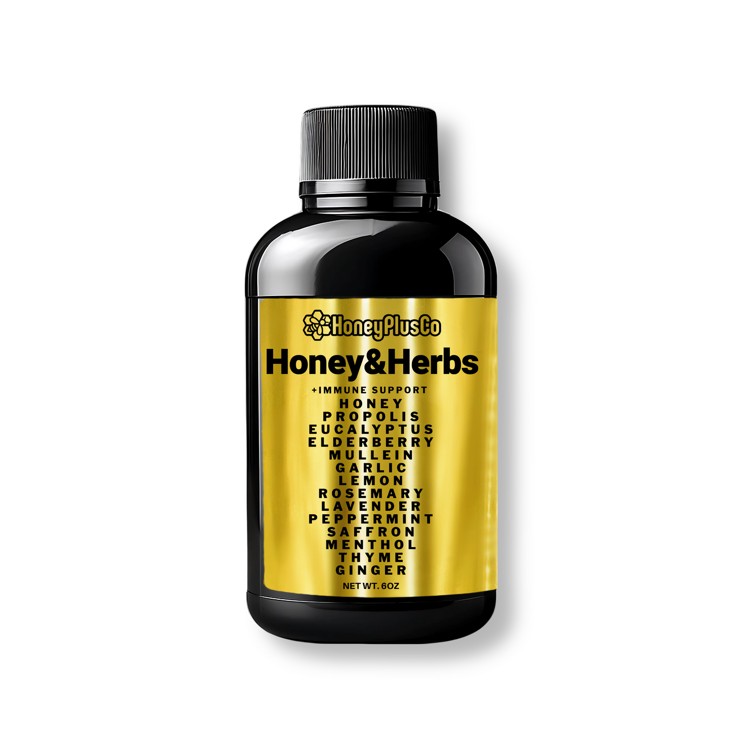 HoneyPlusCo | Honey&Herbs - Raw Honey with Propolis, Eucalyptus, Lemon, Garlic, +More