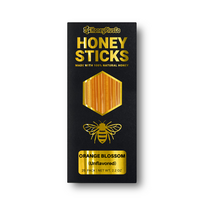 HoneyPlusCo | 100% Natural Honey Sticks (25 Pack)