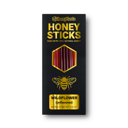 HoneyPlusCo | 100% Natural Honey Sticks (25 Pack)
