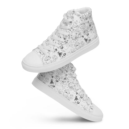 HoneyPlusCo Merch | Honey Bee Men’s High Top Canvas Shoes Style 2