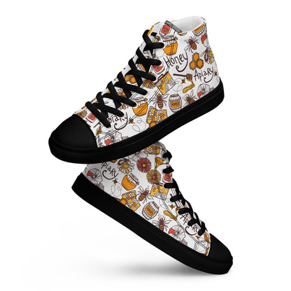 HoneyPlusCo Merch | Honey Bee Women’s High Top Canvas Shoes Style 11