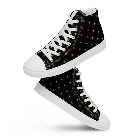 HoneyPlusCo Merch | Honey Bee Women’s High Top Canvas Shoes Style 7