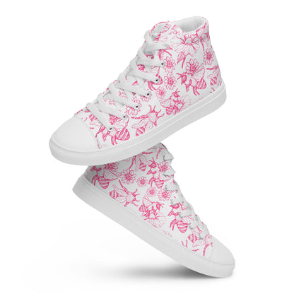 HoneyPlusCo Merch | Honey Bee Women’s High Top Canvas Shoes Style 5